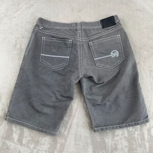 Vintage MECCA Jean Shorts Men 38 (Fits 34x13) Grey Wide Leg‎ Baggy Grunge Y2K